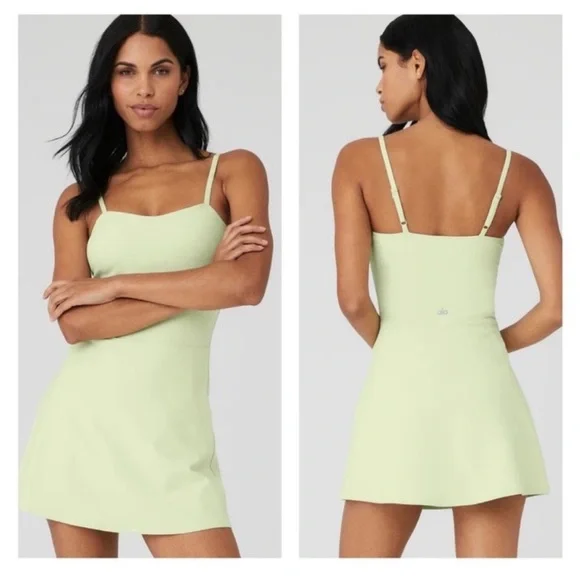 ALO Yoga | Dresses | Alo Yoga Alosoft Courtside Tennis Dress In Green Tea |  Poshmark
